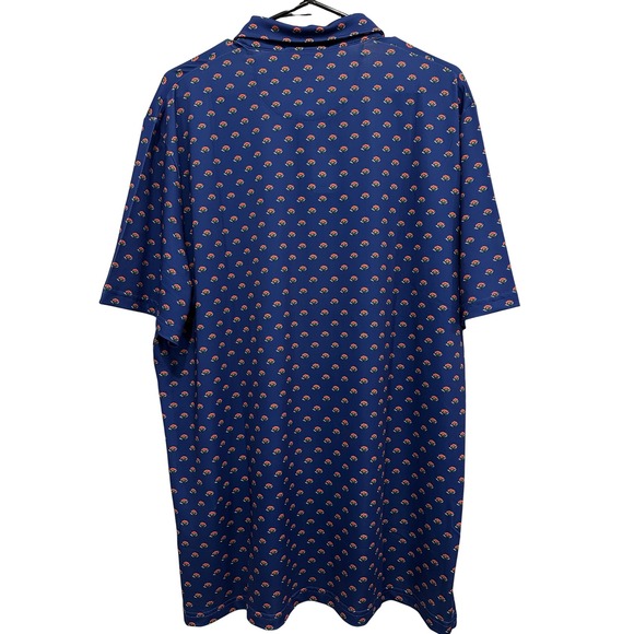RLX‎ Ralph Lauren Mens Golf Polo Shirt Royal Multi Floral Print Wicking Size L - Picture 3 of 7